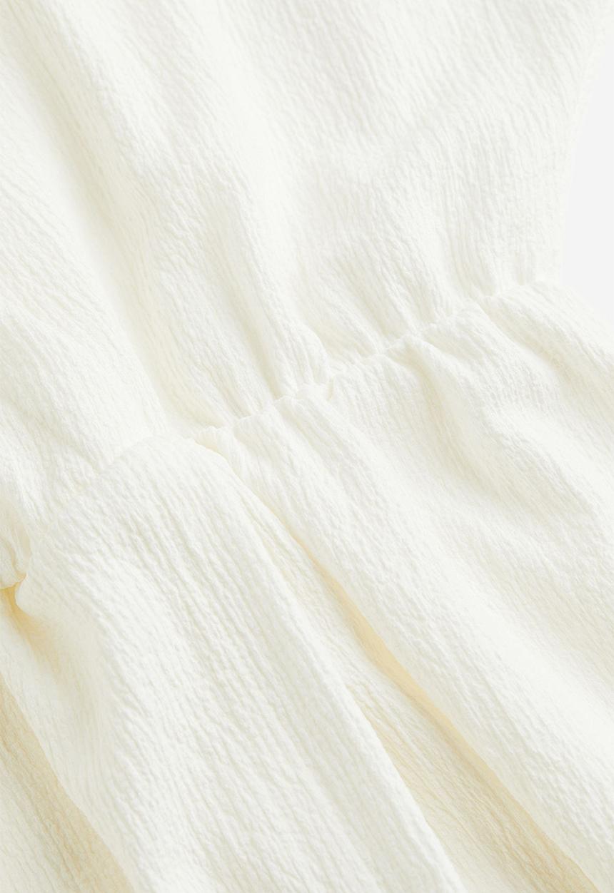H&M - Crinkled wrap dress - white