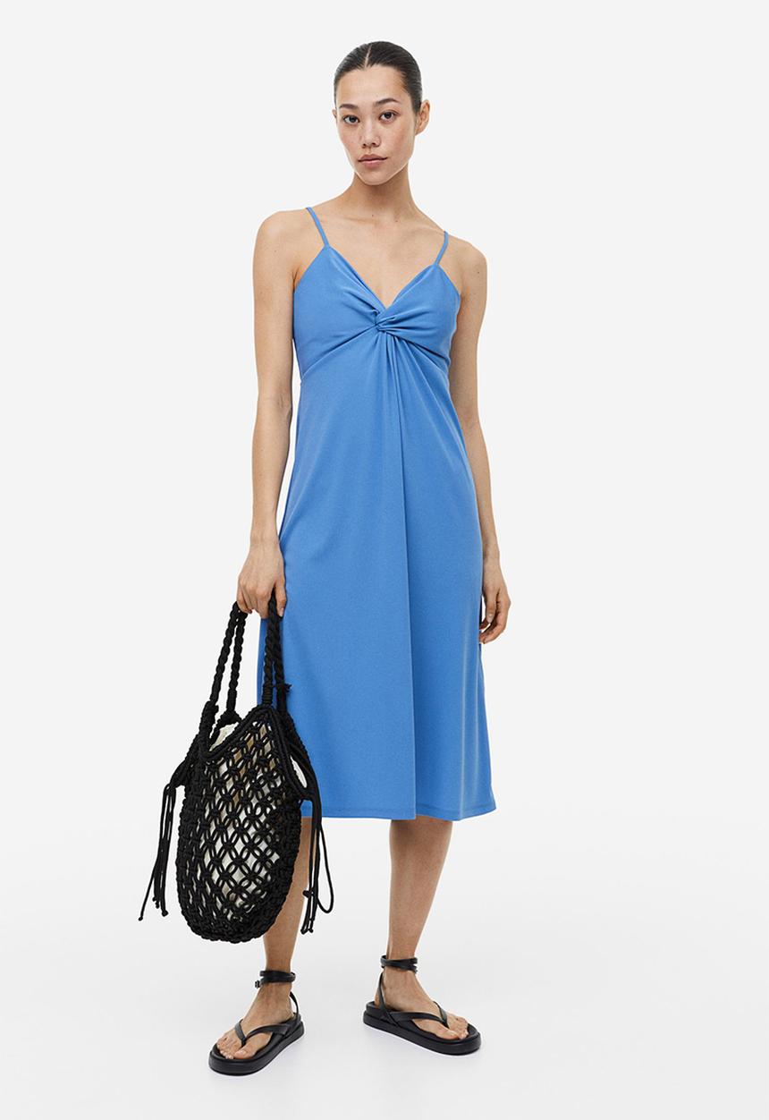 H&M - Twist-detail dress - blue