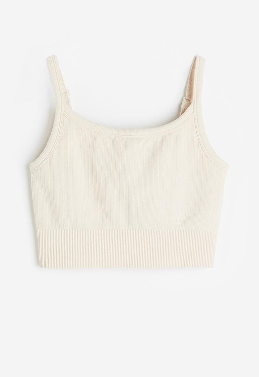 H&M - Drymove™ light support sports bra - light beige 
