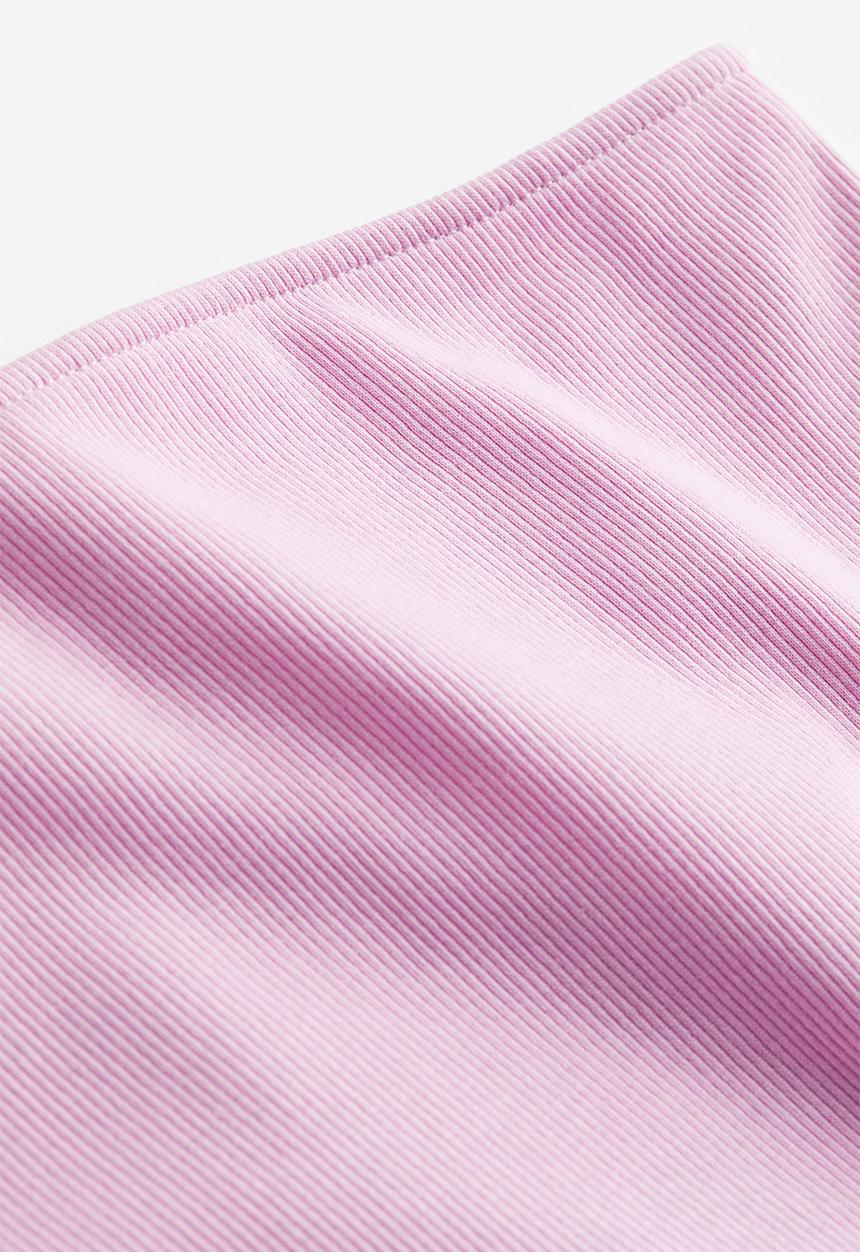 H&M - Ribbed bandeau dress - light pink