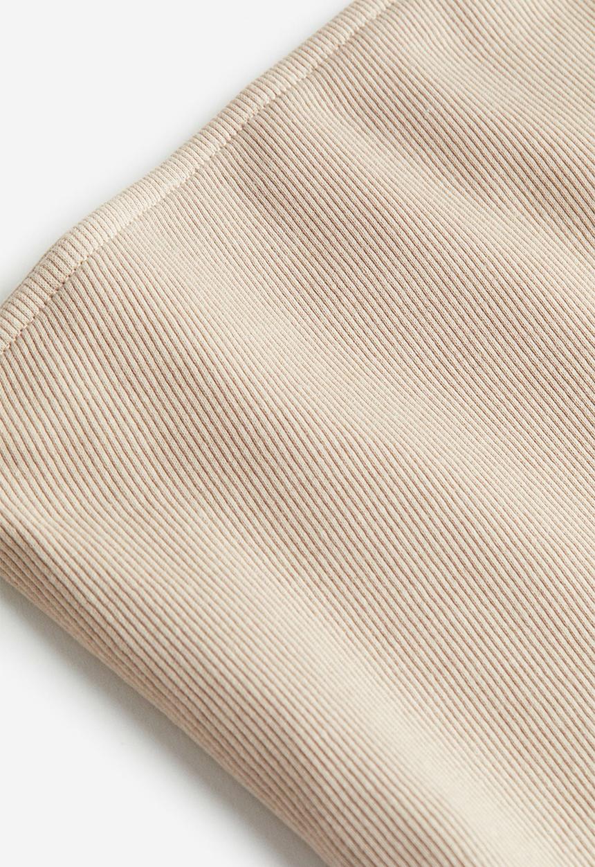 H&M - Ribbed bandeau dress - beige