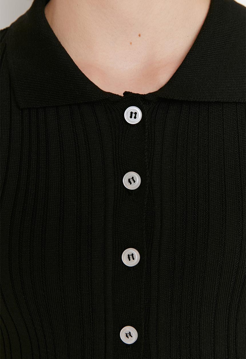 Trendyol - Ribbed longer length cardi - black