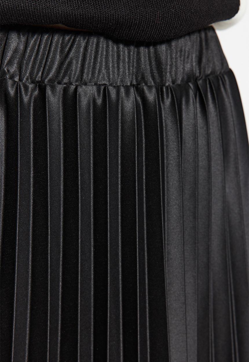 Trendyol - Pleated woven skirt - black