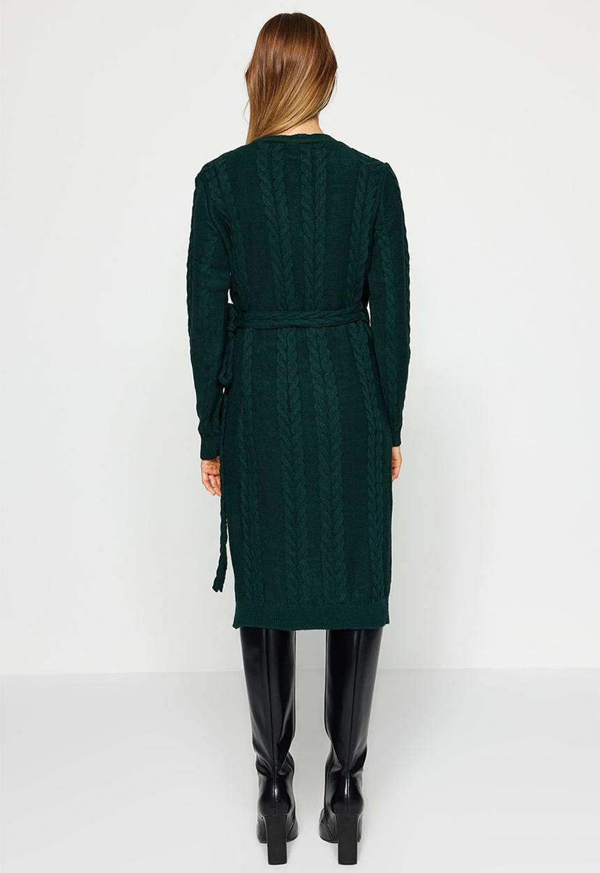 Trendyol - Fitted evening dress - emerald green