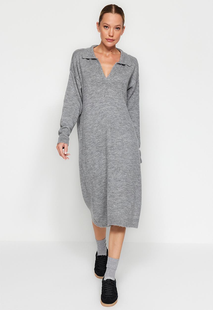 Trendyol - Knitted dress - grey