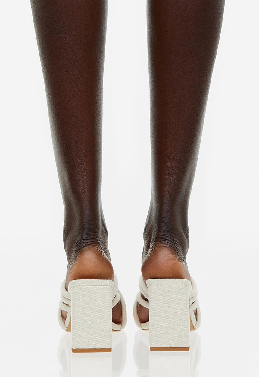 H&M - Square-toe mules - white