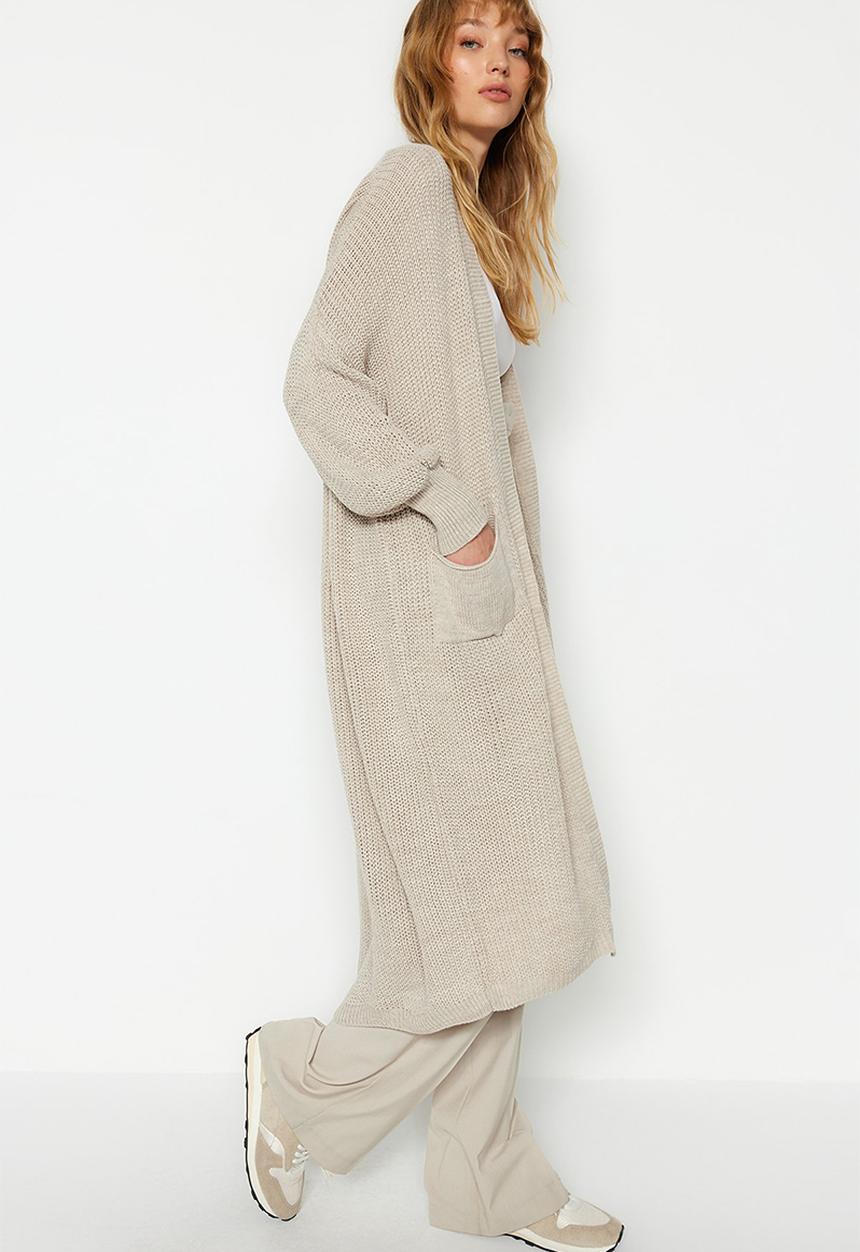 Trendyol - Maxi cardigan - stone