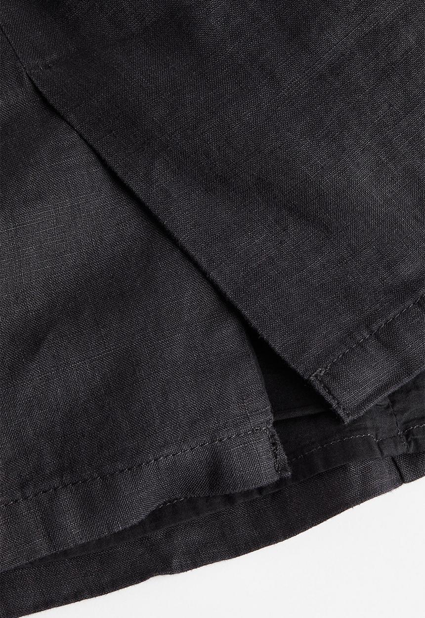 H&M - Linen skirt - black