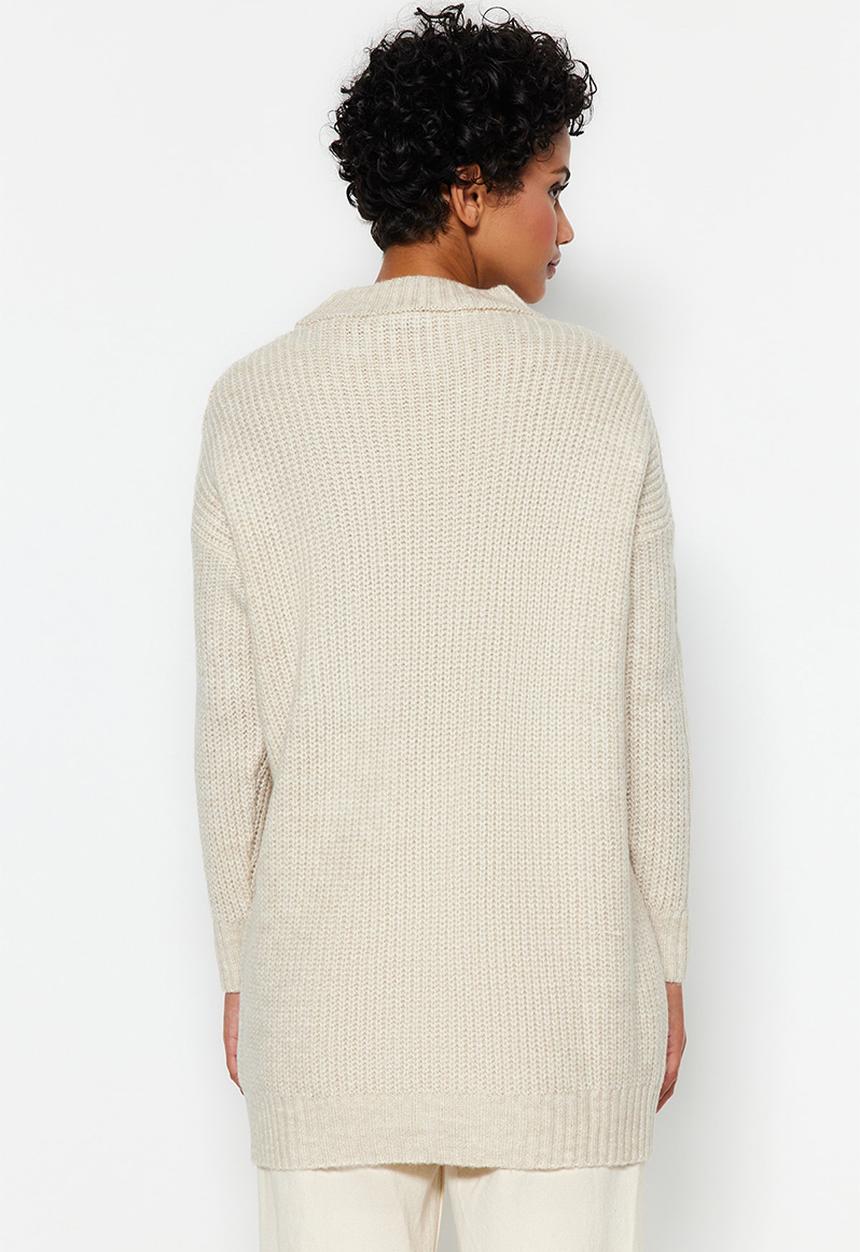 Trendyol - Cable knit sweater - stone