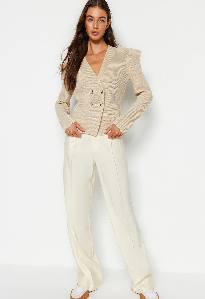 Trendyol - Jacket look cardigan - stone