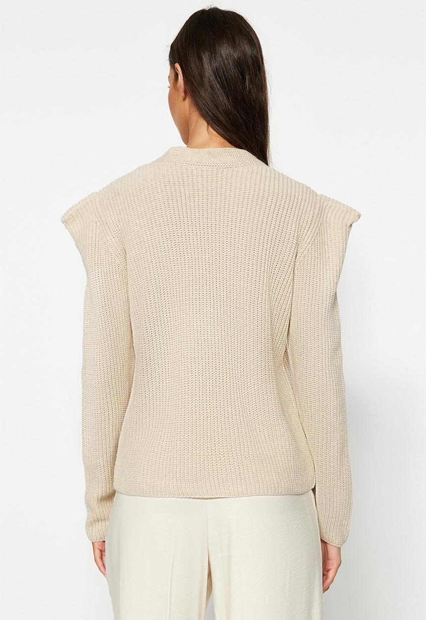 Trendyol - Jacket look cardigan - stone