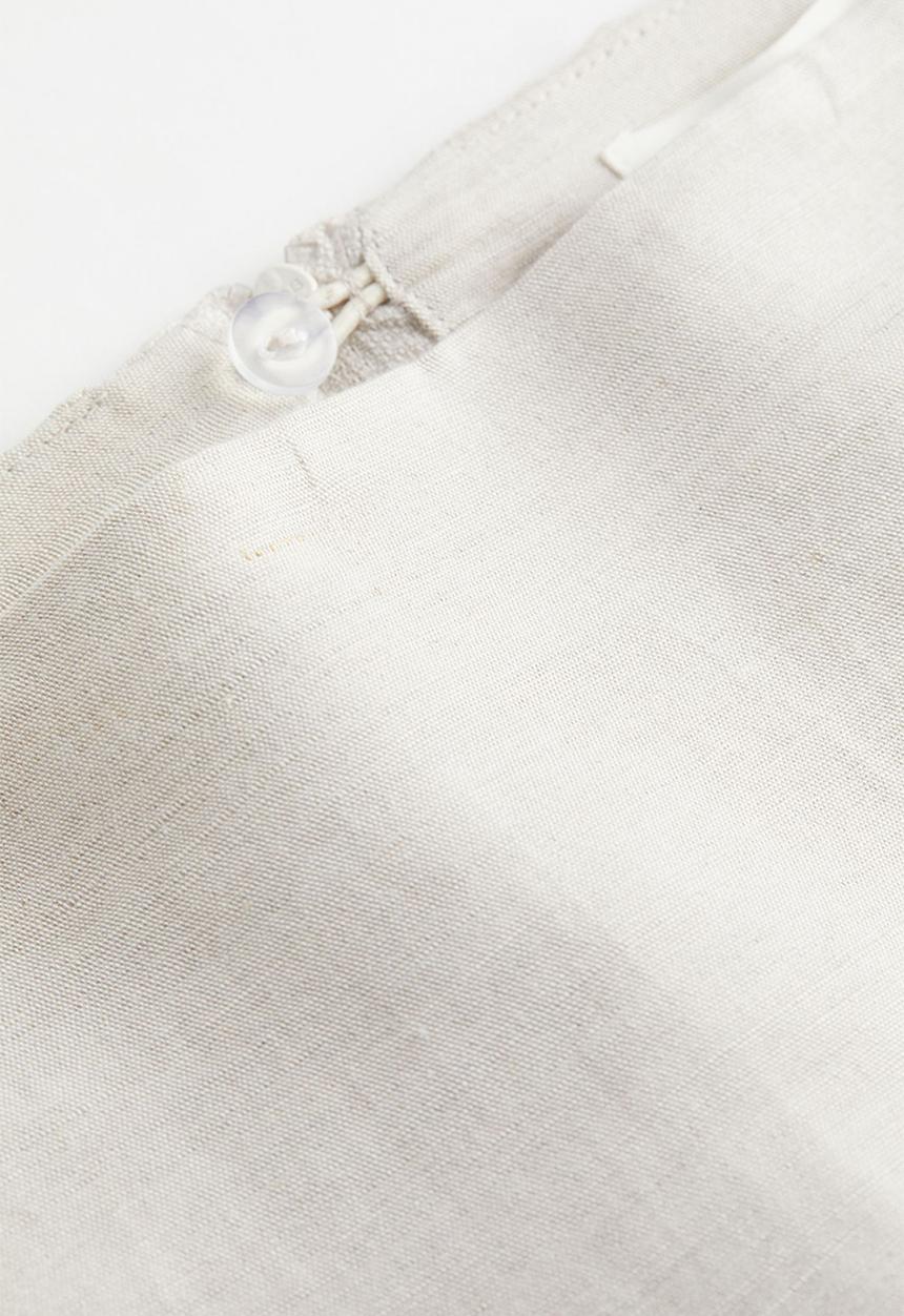 H&M - Linen-blend mini skirt - light beige