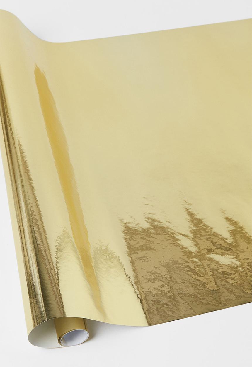 H&M - Shiny gift wrap - gold
