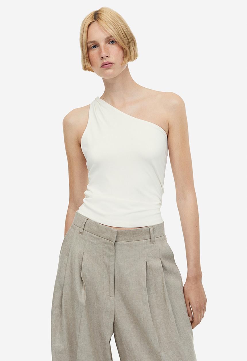 H&M - One-shoulder top - white