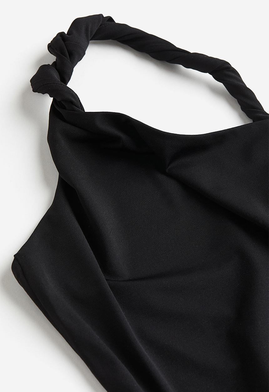H&M - One-shoulder top - black