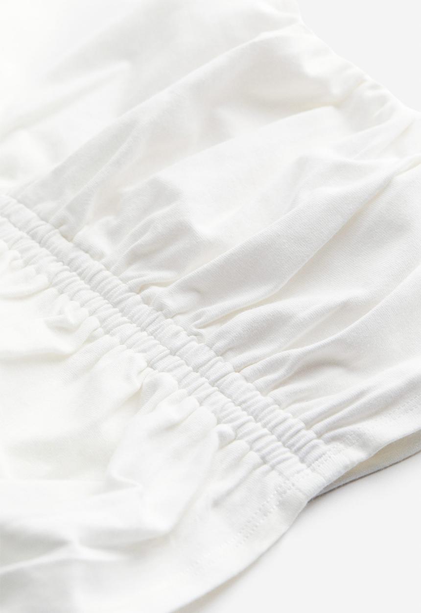 H&M - Gathered jersey top - cream
