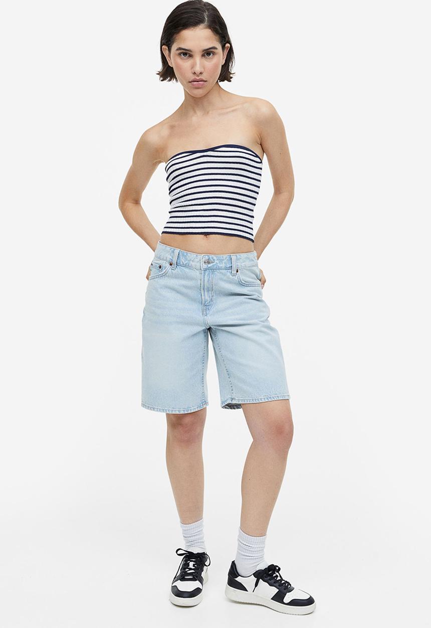 H&M - Bermuda low shorts - pale denim blue