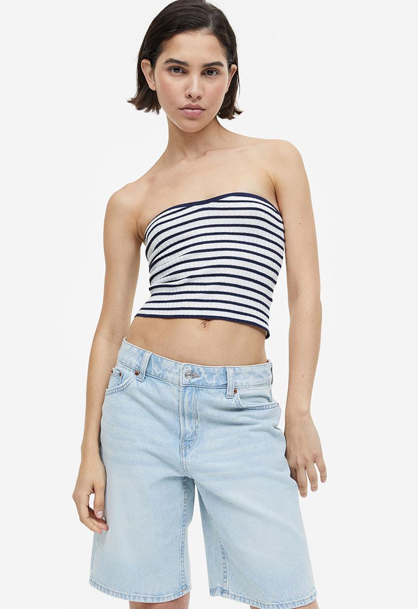H&M - Bermuda low shorts - pale denim blue