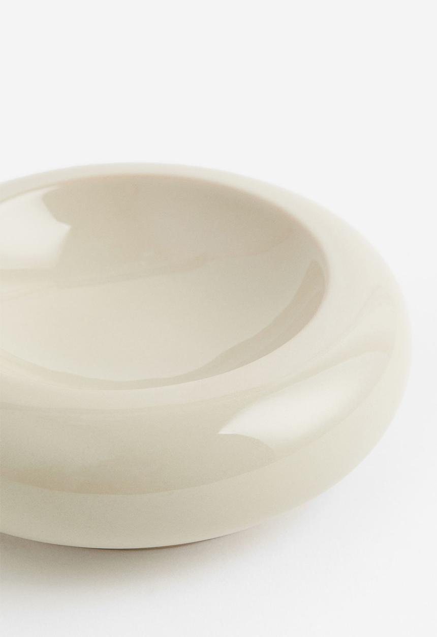 H&M - Decorative stoneware bowl - beige
