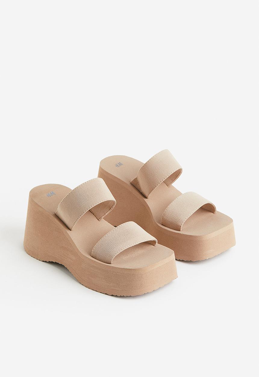 H&M - Wedge-heeled mules - beige
