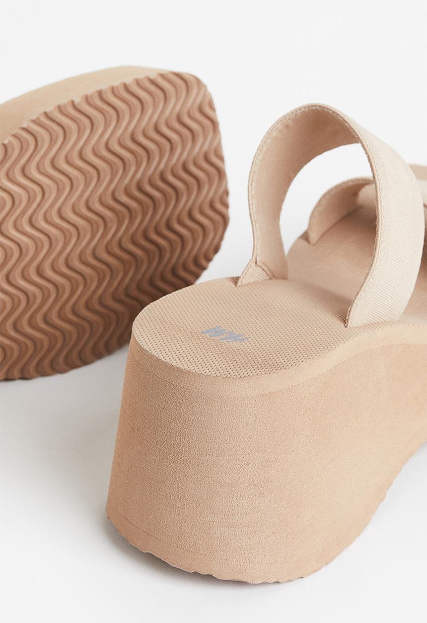 H&M - Wedge-heeled mules - beige