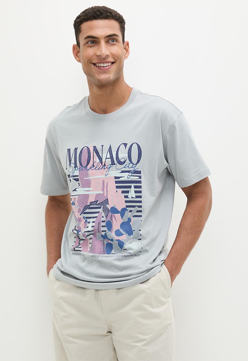 Cotton On - Premium loose fit art T-shirt - citadel/get away