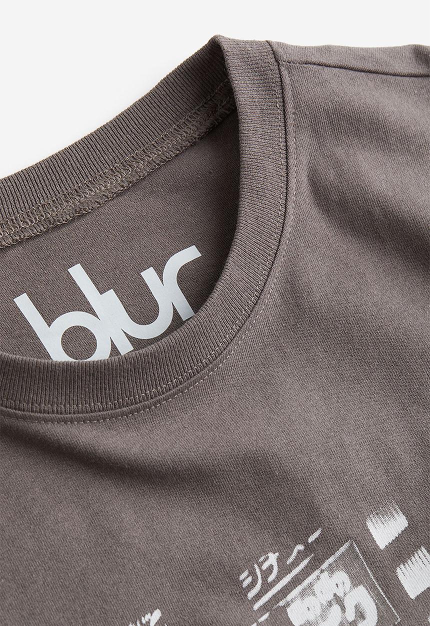 H&M - Oversized printed T-shirt - dark grey blur