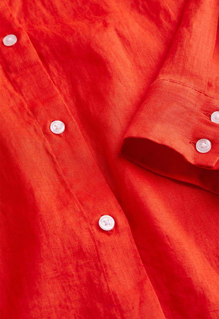 H&M - Linen shirt - red