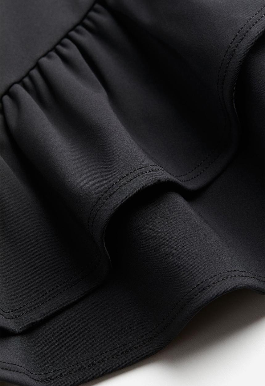 H&M - Frill-trimmed bandeau dress - black
