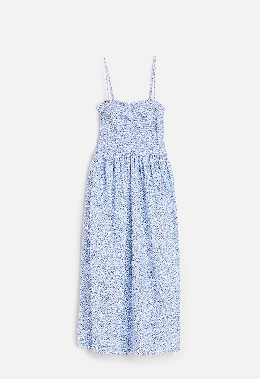 H&M - Smocked cotton dress - blue