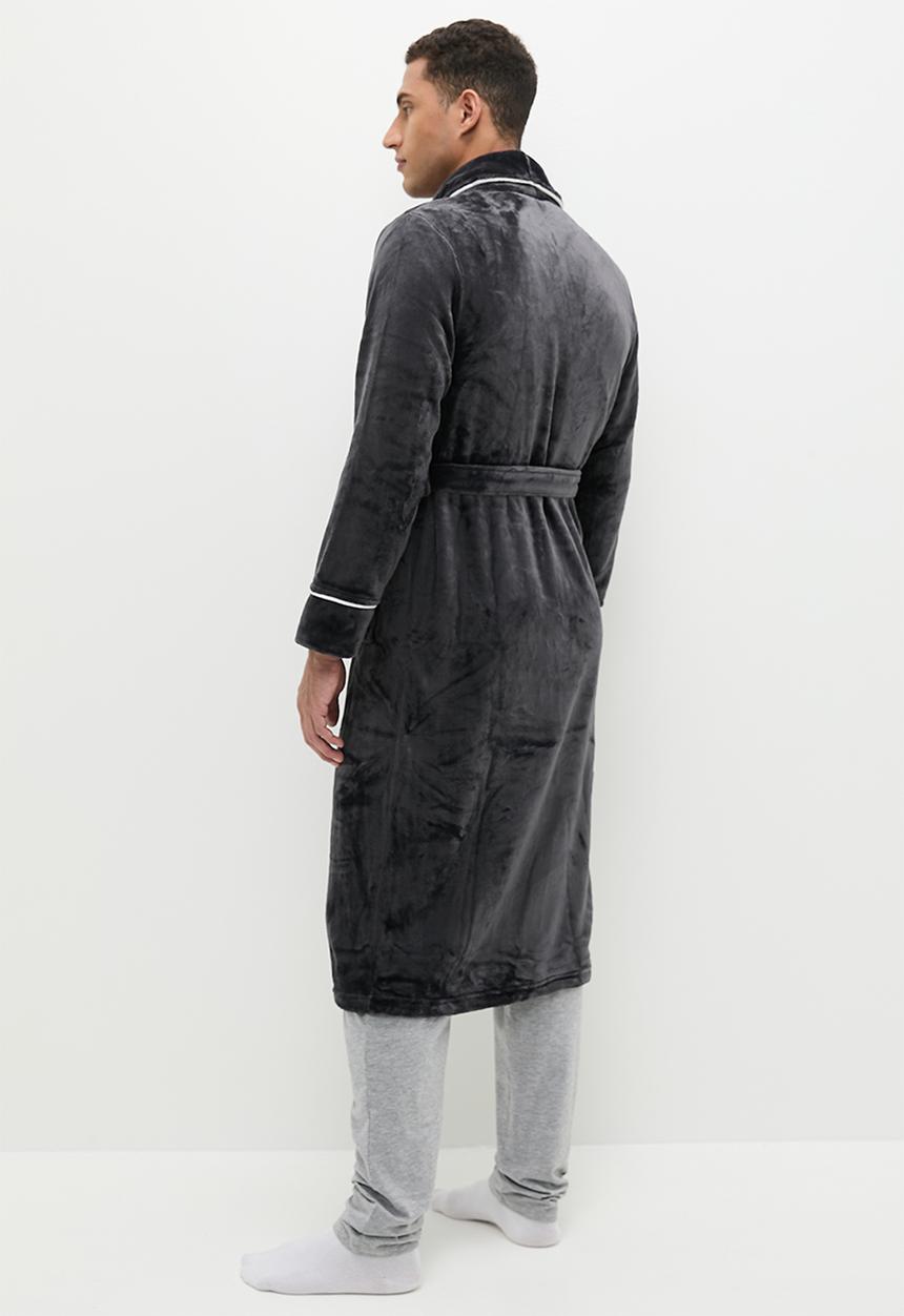 basicthread - Plush mw robe - charcoal