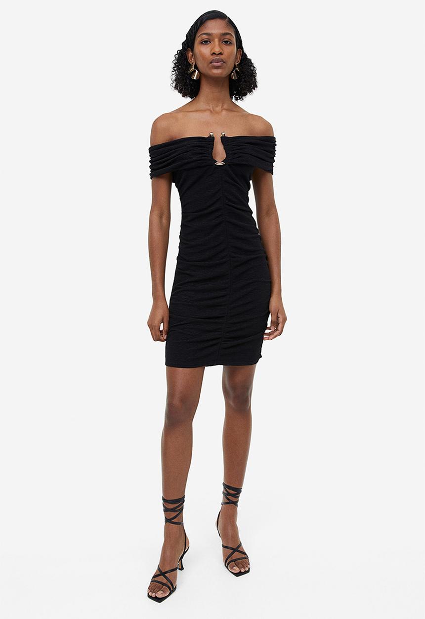 H&M - Off-the-shoulder dress - black