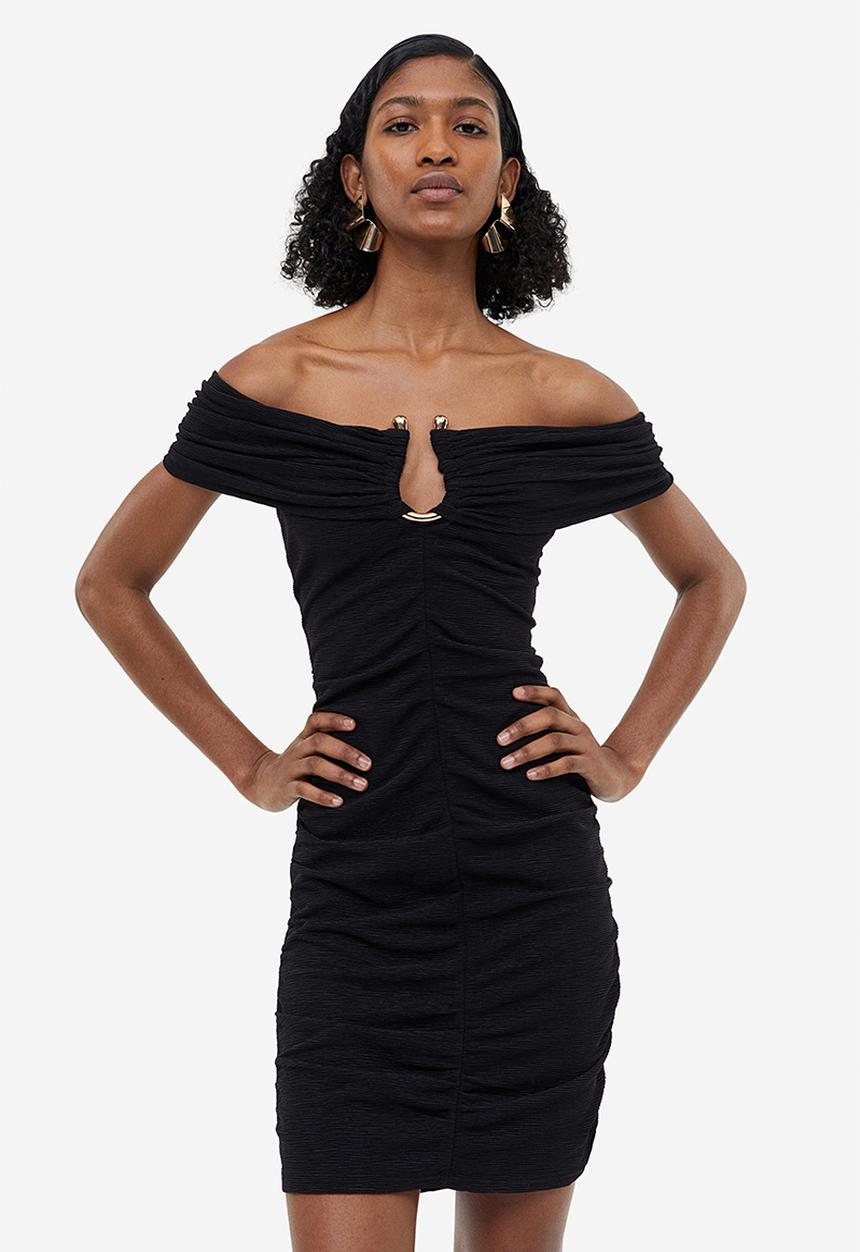 H&M - Off-the-shoulder dress - black