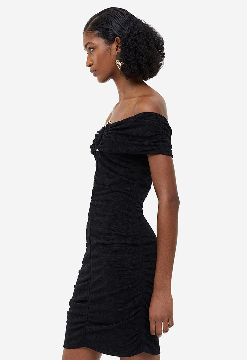 H&M - Off-the-shoulder dress - black