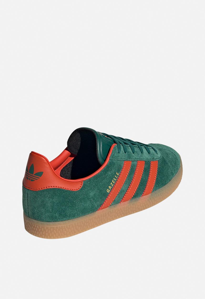 adidas Originals - Gazelle J - Collegiate Green/Preloved Red/Gum 3