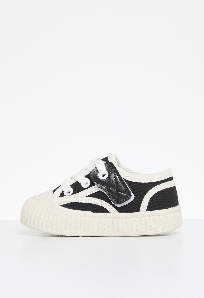 Pop Candy - Lace up sneakers - black & white