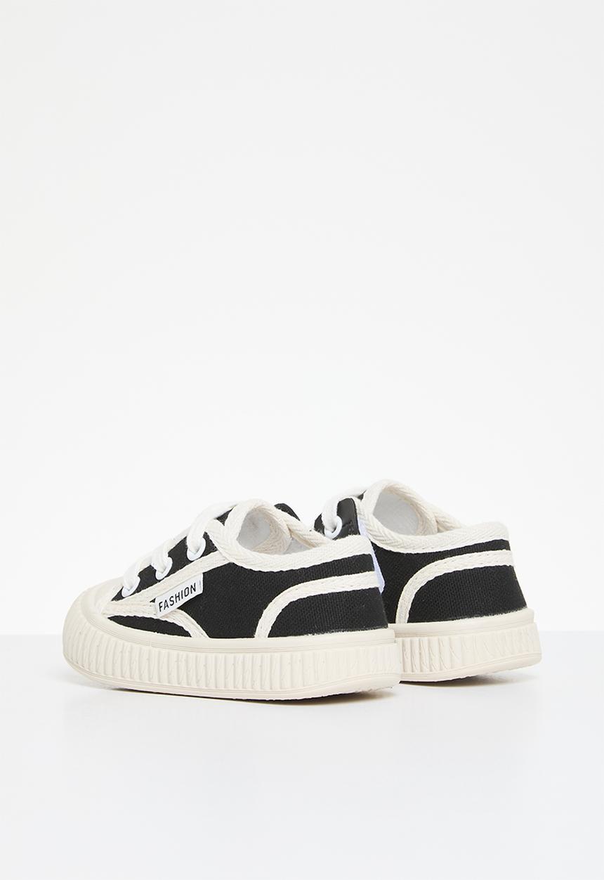 Pop Candy - Lace up sneakers - black & white