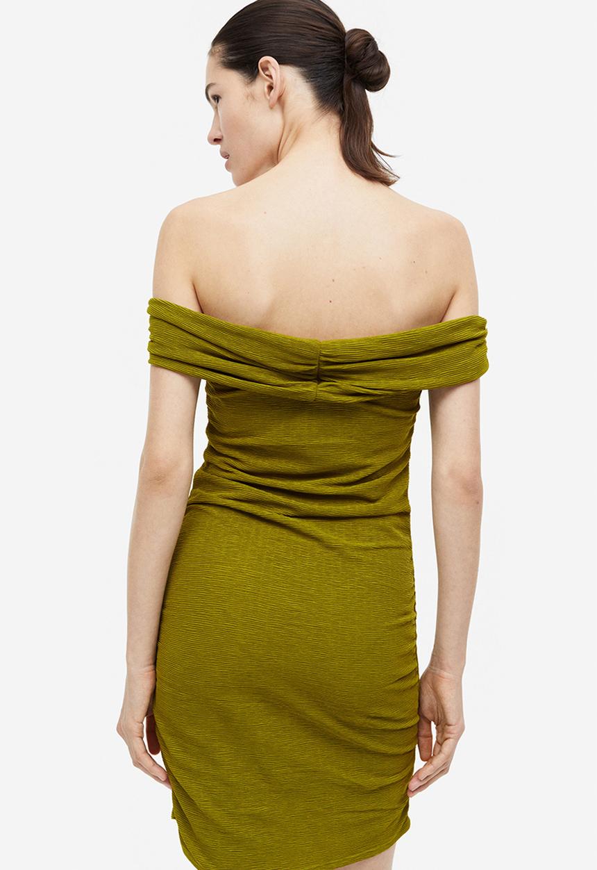 H&M - Off-the-shoulder dress - green