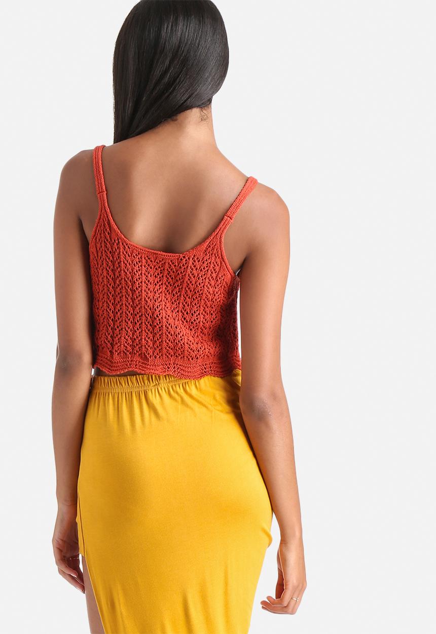 Influence. - Sleeveless Knitted Cropped Top