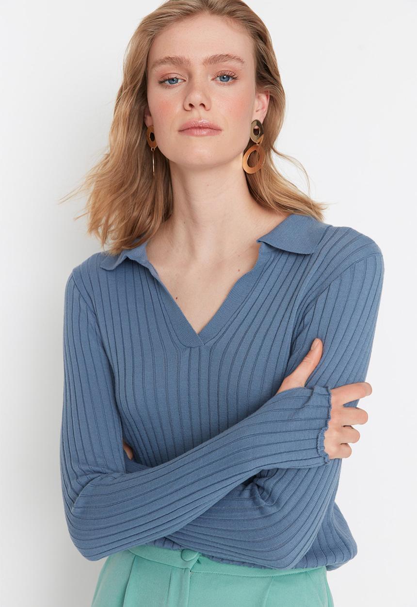 Trendyol - Poloneck sweater - indigo