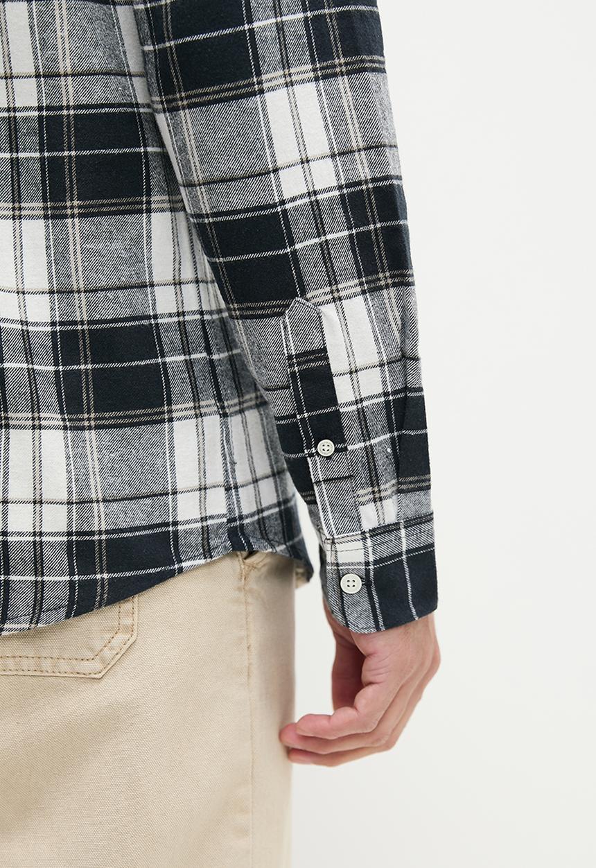 Only & Sons - Onsluka reg long sleeve check shirt - dark navy