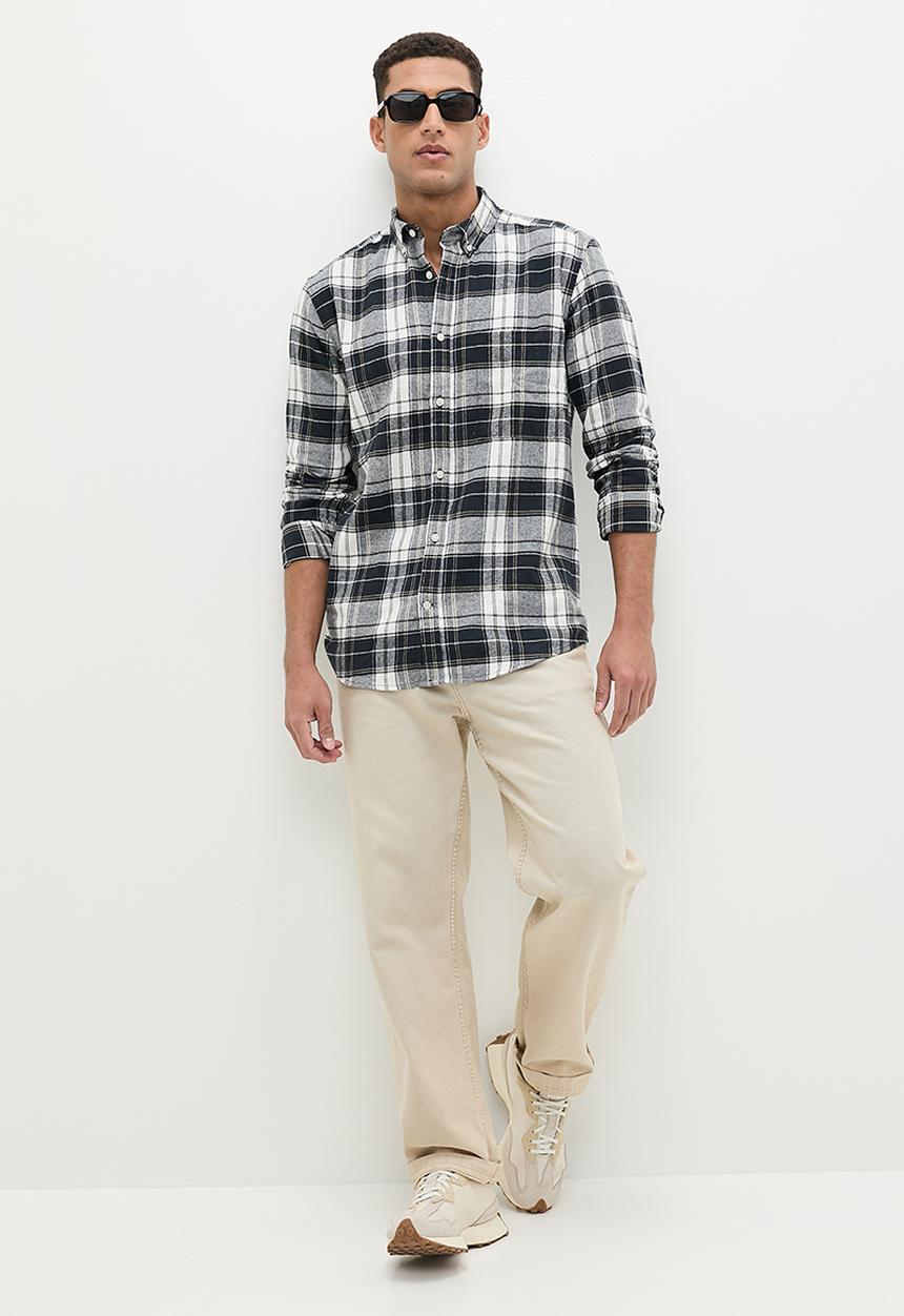 Only & Sons - Onsluka reg long sleeve check shirt - dark navy