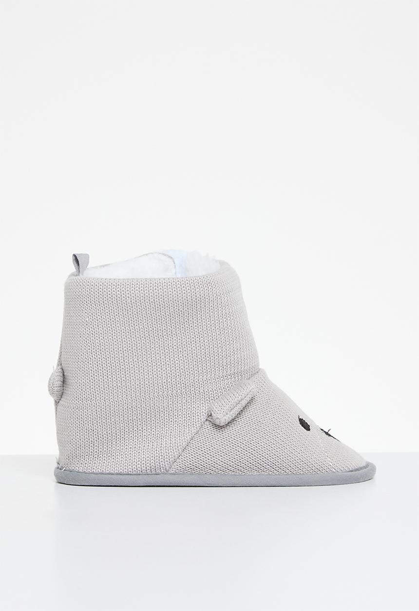 Pop Candy - Novelty slipper boots - grey