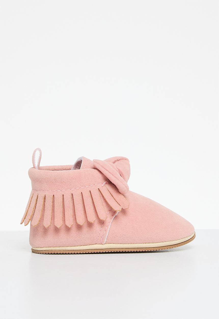 Pop Candy - Bowknot tassel booties - pink