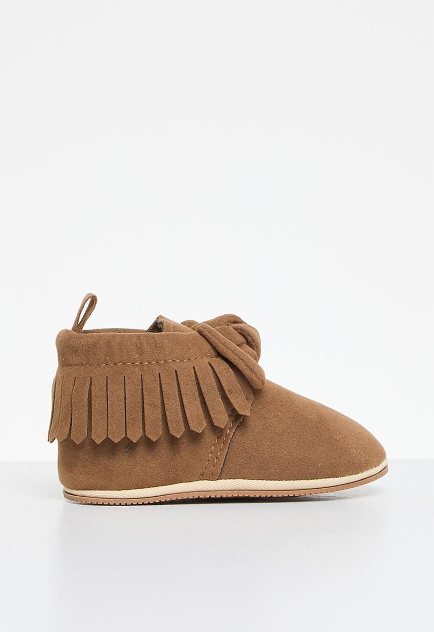 Pop Candy - Bowknot tassel booties - brown