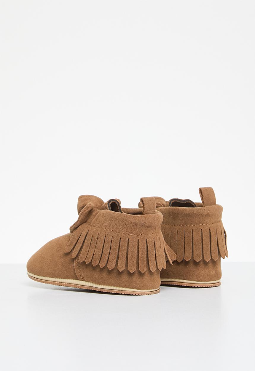Pop Candy - Bowknot tassel booties - brown