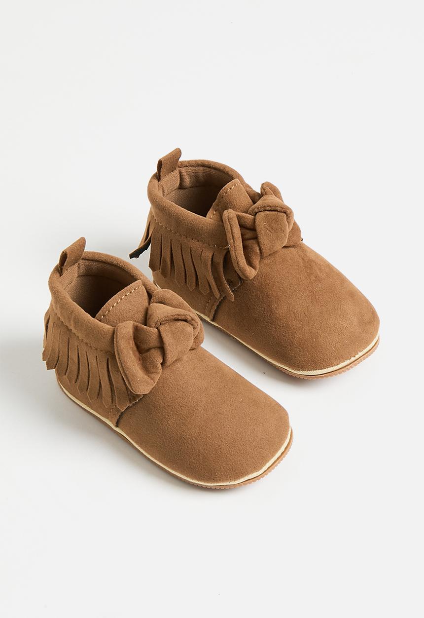 Pop Candy - Bowknot tassel booties - brown
