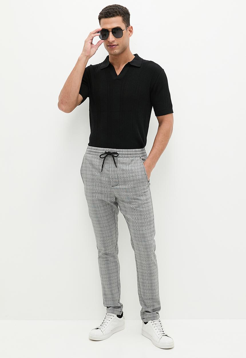 Only & Sons - Onslinus life tap check 00367 pant - black