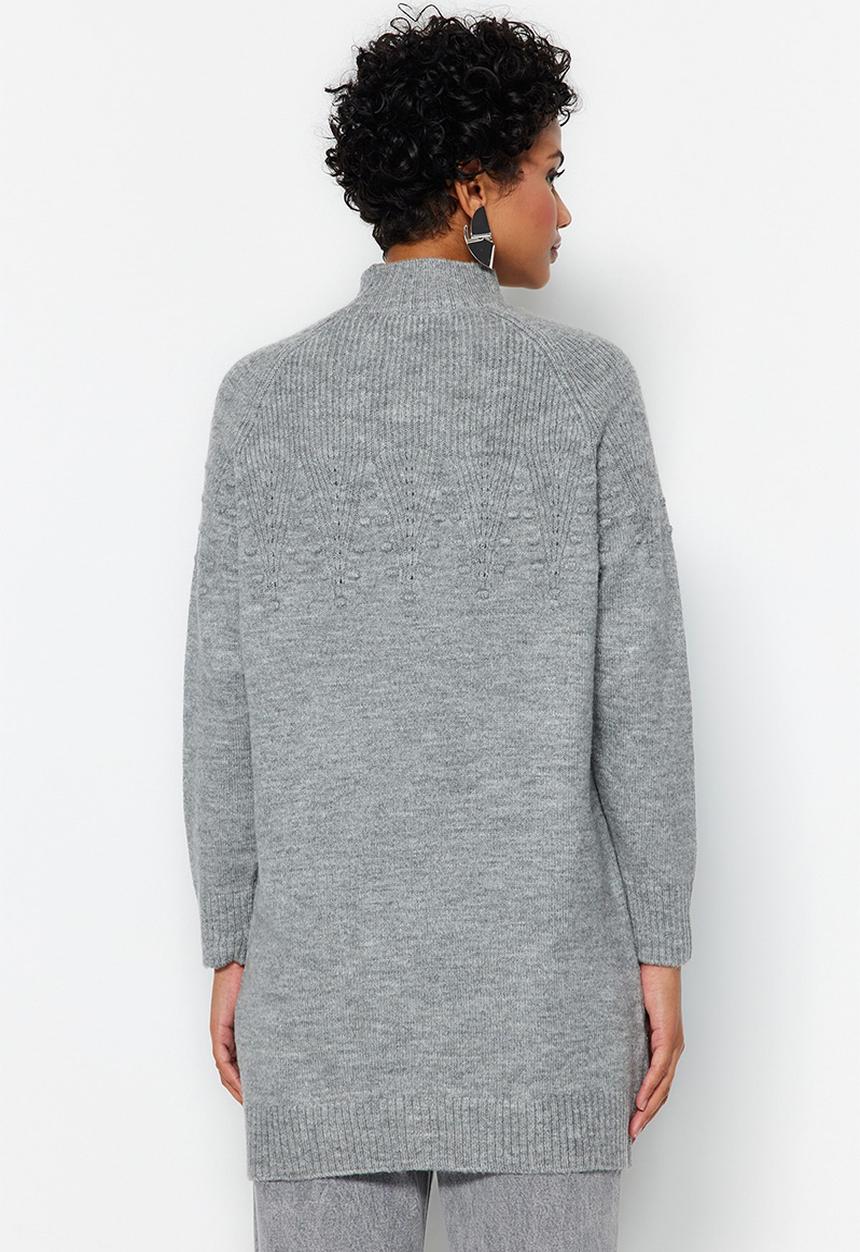 Trendyol - Patterned sweater - grey