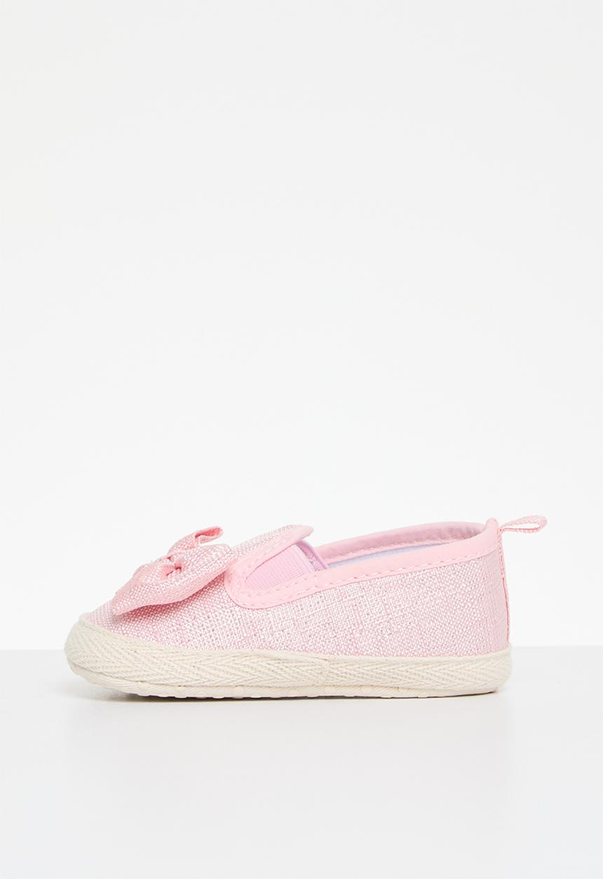 Pop Candy - Bowknot slip on sneakers - pink